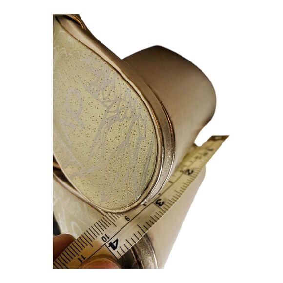 Dolce Vita Womens Knot Block Heels Rose Gold Slip On Mules Sandals Metallic 7.5 - Picture 8 of 8